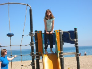 Daughter on the beach