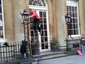 Street entertainment in Bath