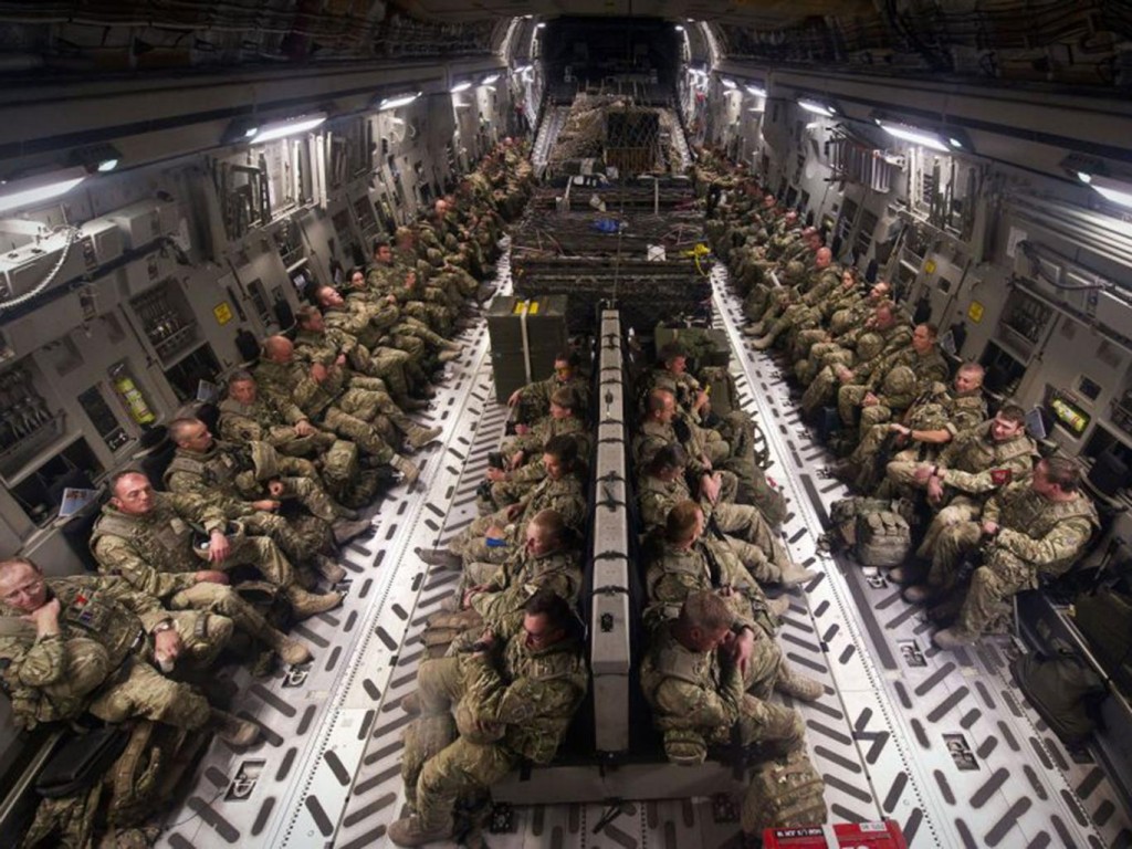 The inside of an RAF C17