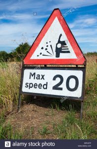 temporary road sign